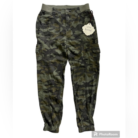 Knox Rose soft camouflage joggers - elastic cuffs, super stretch waistband sz XS - Picture 2 of 6